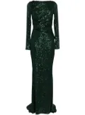 Talbot Runhof LGSLV Sequin evening dress - Green