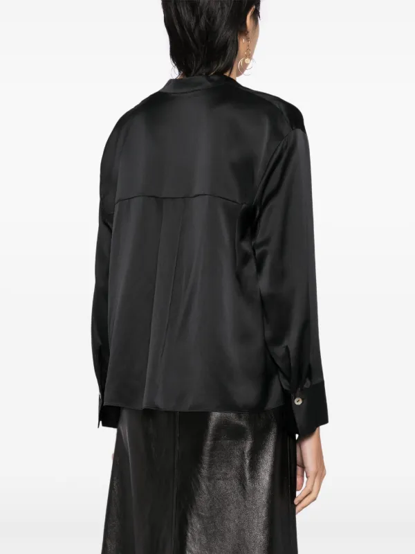 Vince ドレープ シルクブラウス | ブラック | FARFETCH JP