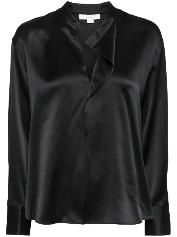 非売品 ブラック | シルクブラウス ドレープ Vince | JP FARFETCH トップス