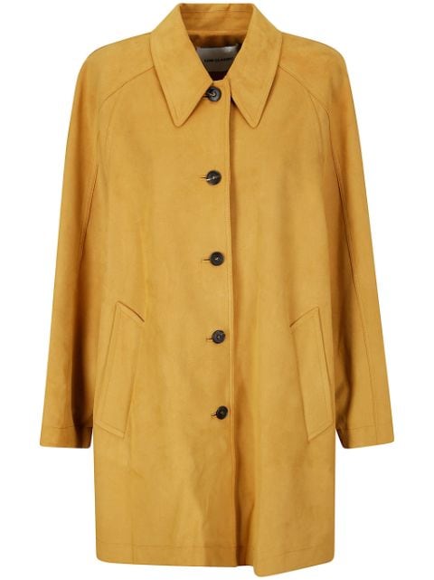 Low Classic suede trench coat