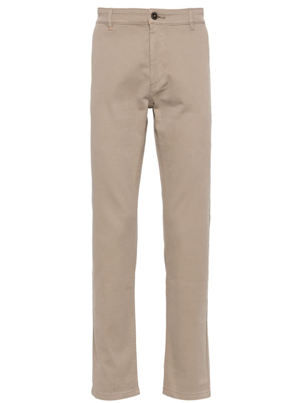 Shop Hugo Boss Twill-weave Trousers In Neutrals