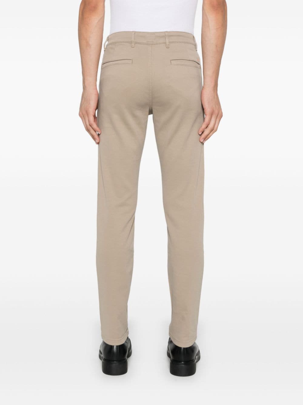 Shop Hugo Boss Twill-weave Trousers In Neutrals