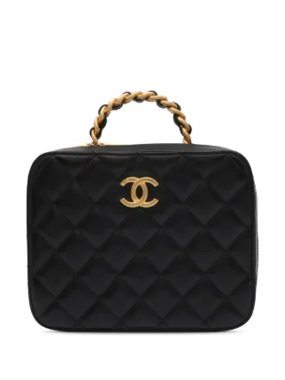 CHANEL Pre-Owned 2021-2024 ココマーク バニティバッグ | ブラック 