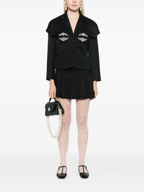 Simone Rocha crystal-embellished Jacket | Black | FARFETCH CA
