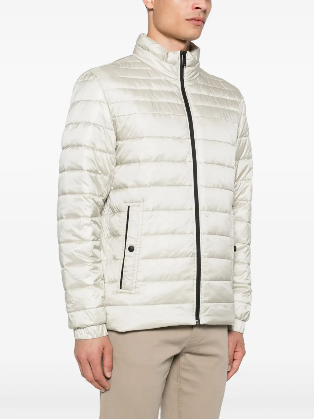 BOSS Gewatteerd jack met logopatch Beige
