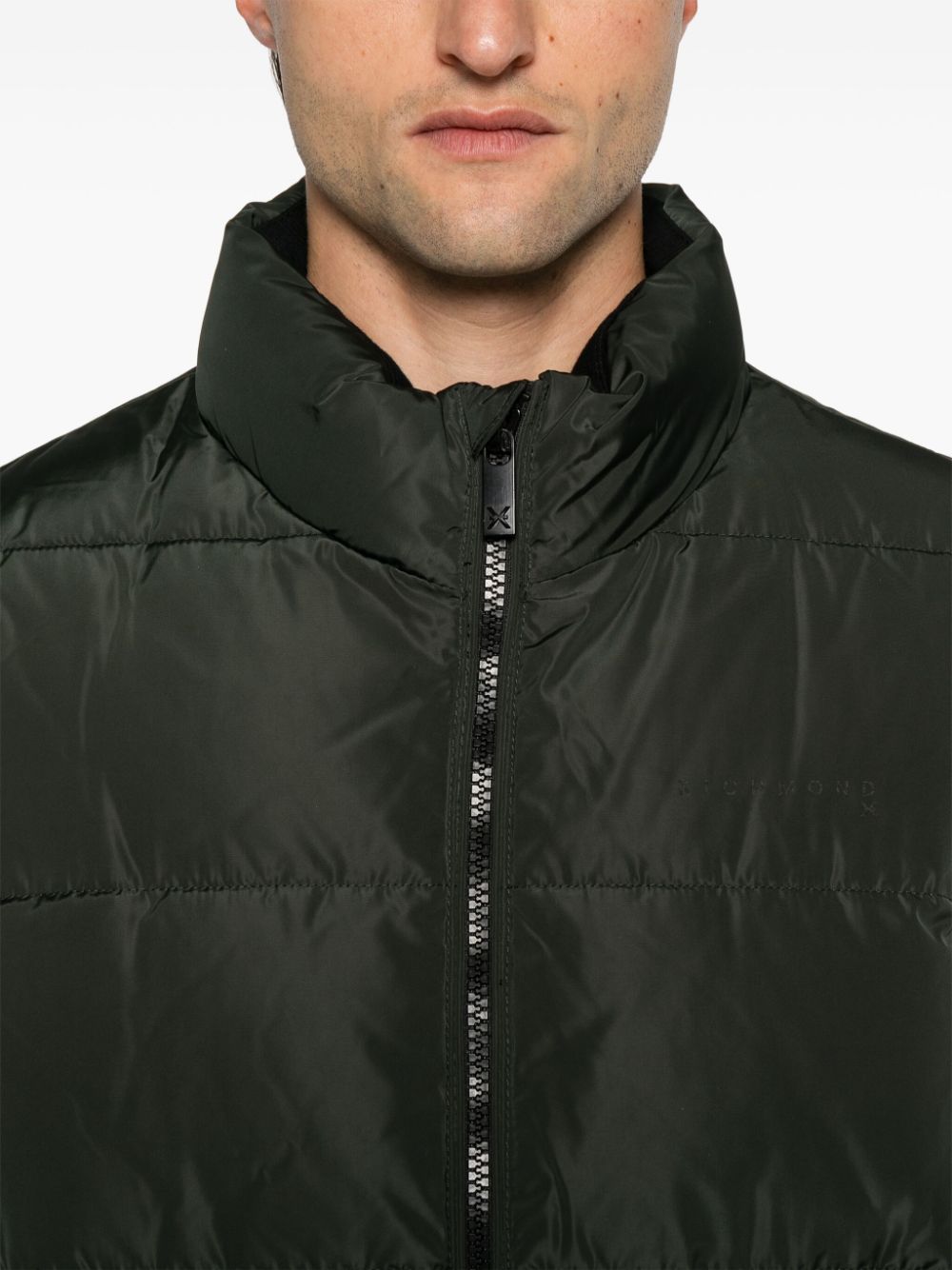 Shop John Richmond Padded Jacket In Green