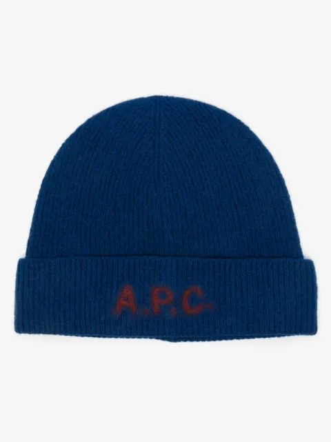 A.P.C. gorro con logo estampado