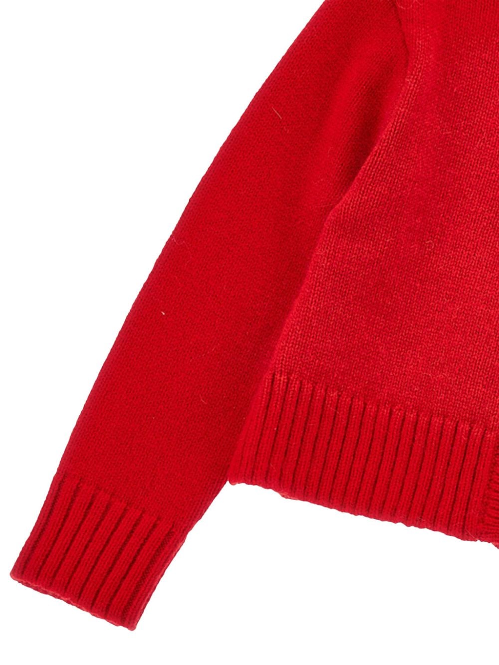 Shop Monnalisa Bow-detail Cardigan In Red