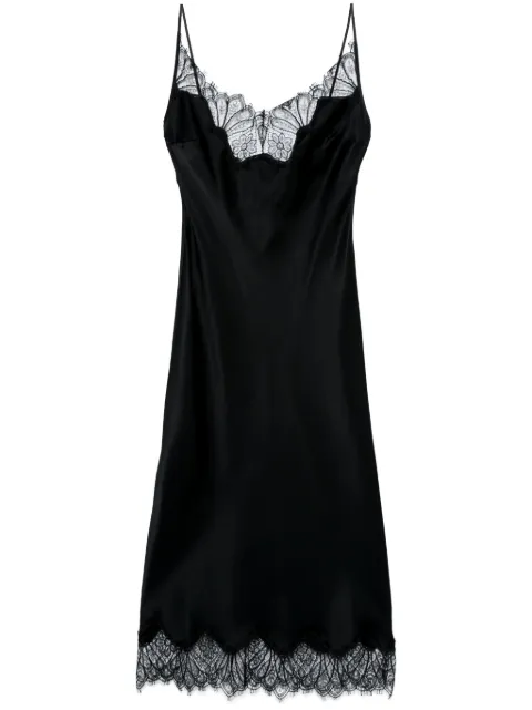 Coperni lace-trim midi dress COPR99F3008 - 0