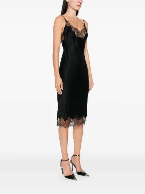Coperni lace-trim midi dress COPR99F3008 - 2