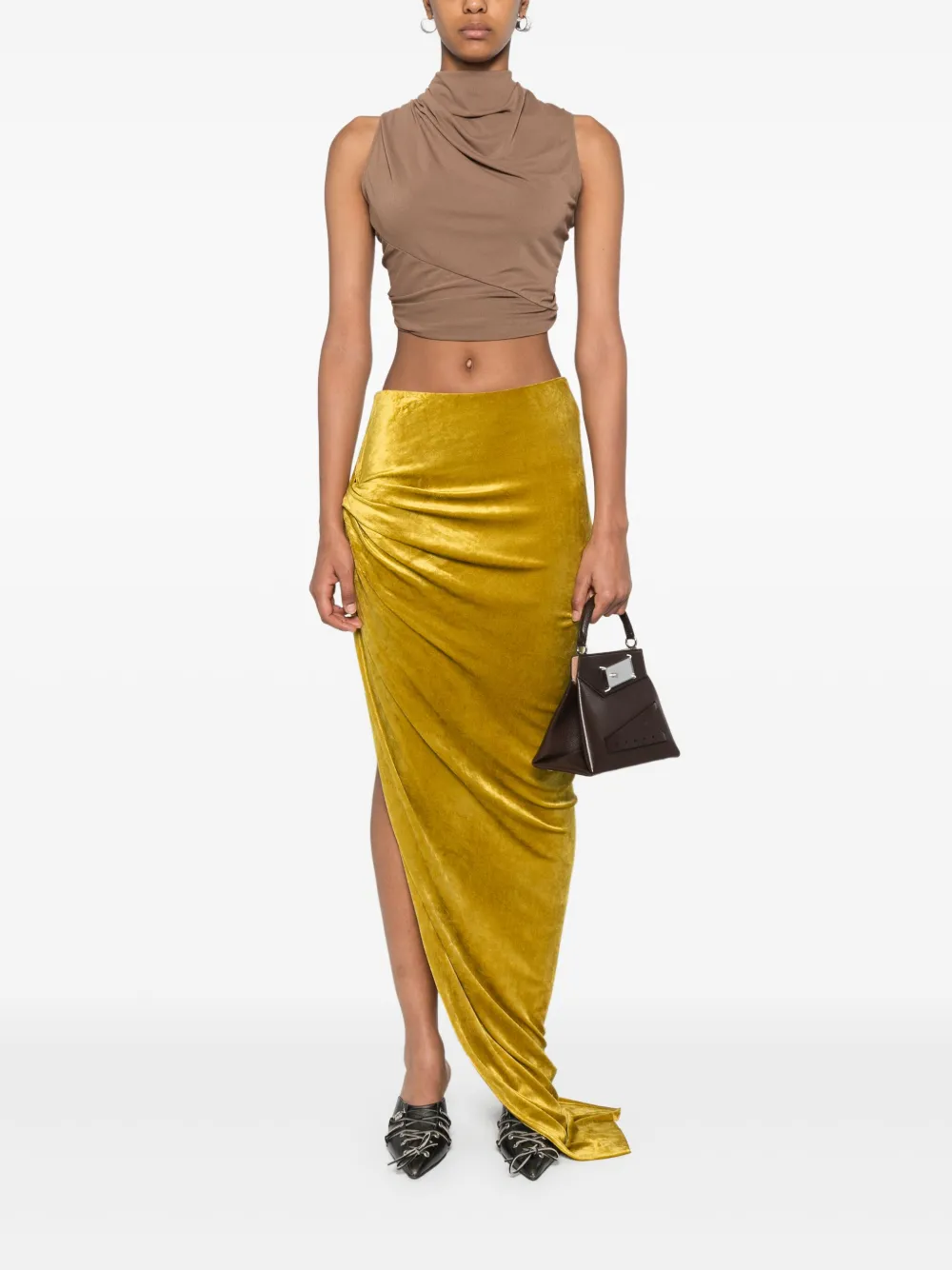rickowenslilies Rick Owens Lilies Twist Edfu maxi-rok - Geel