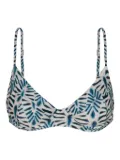 Lenny Niemeyer Yucca-print bikini top - White