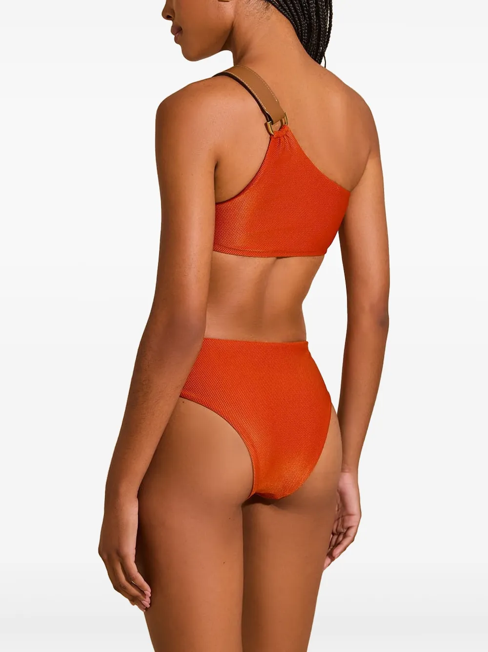 Lenny Niemeyer Ring-embellished Bikini Top In Orange