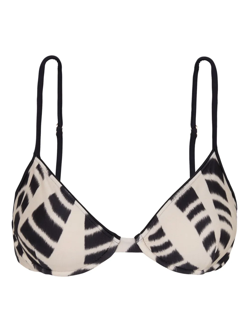 Lenny Niemeyer printed triangle bikini top | Black | Image 1