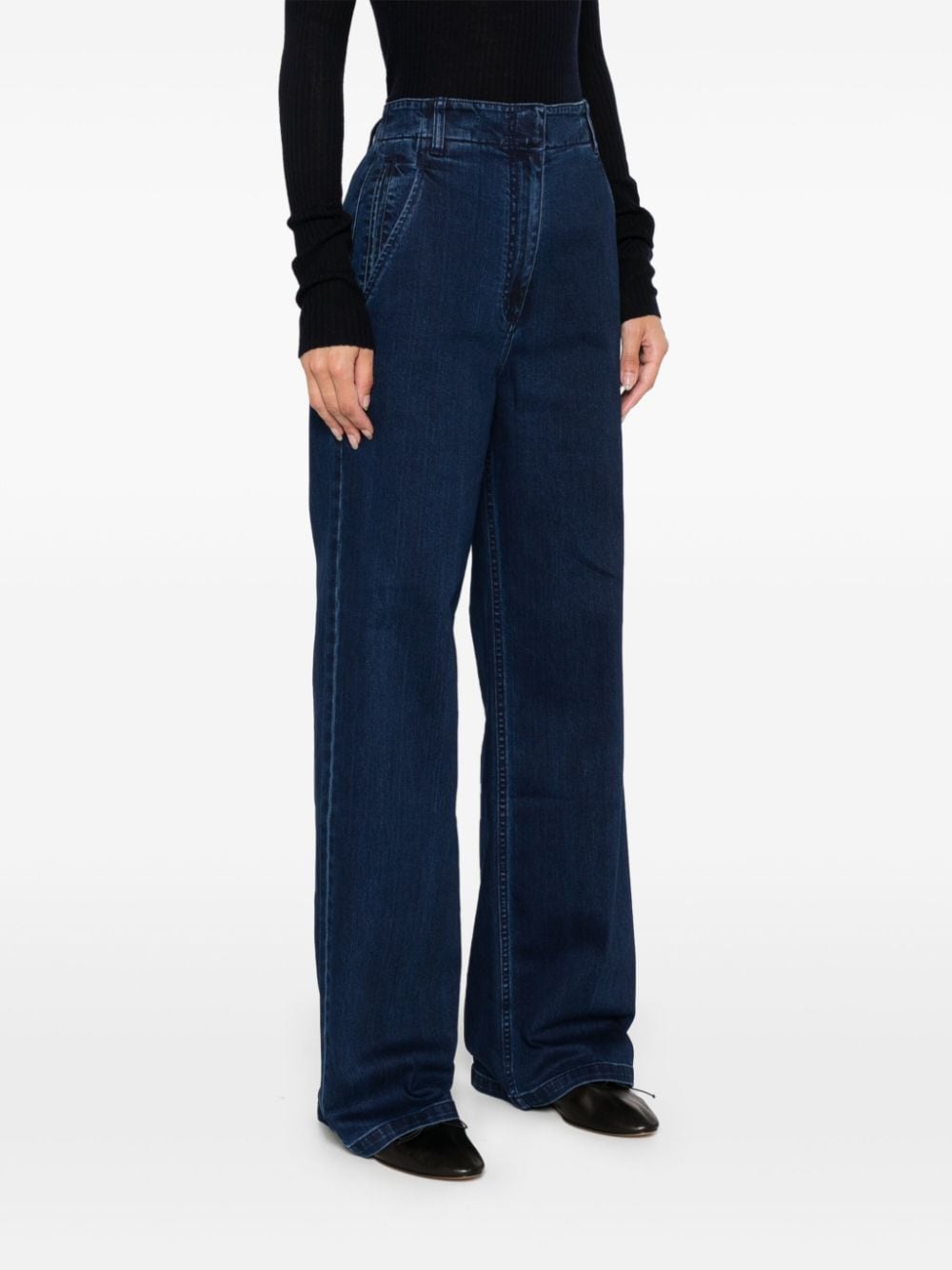 Shop Tibi Barry Jeans In Blue