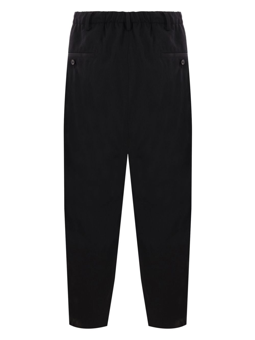 Shop Yohji Yamamoto Elasticated-waist Trousers In Black