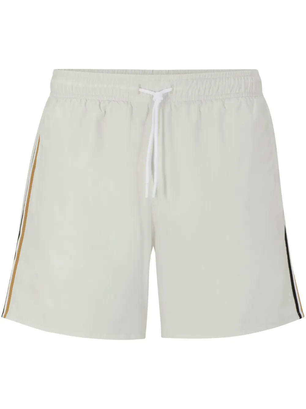 BOSS Bermuda de praia com listra lateral | Branco | Image 1