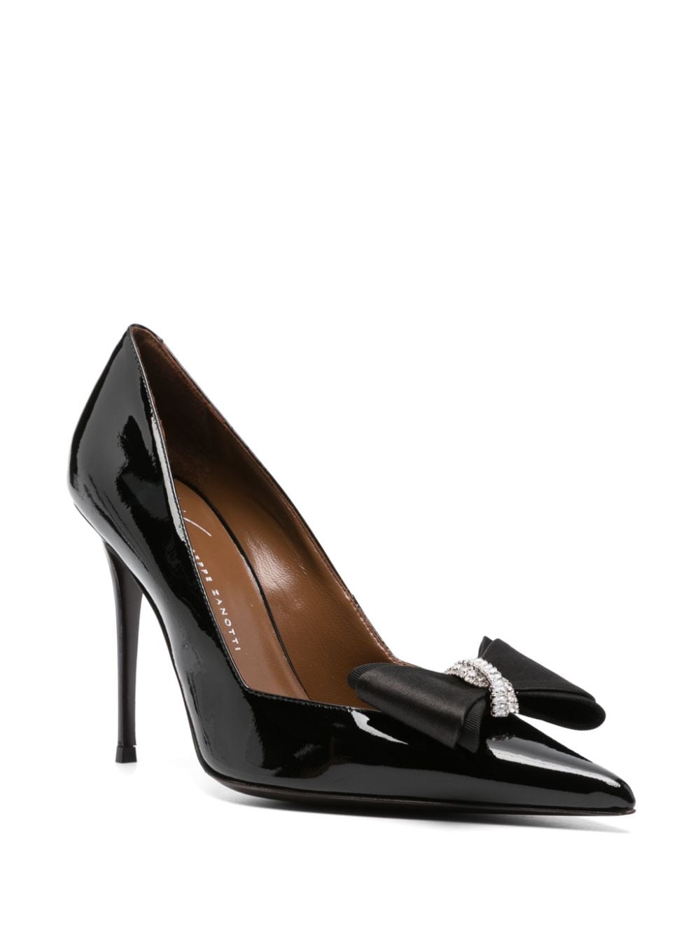 Giuseppe Zanotti 100 mm pumps met strikdetail - Zwart