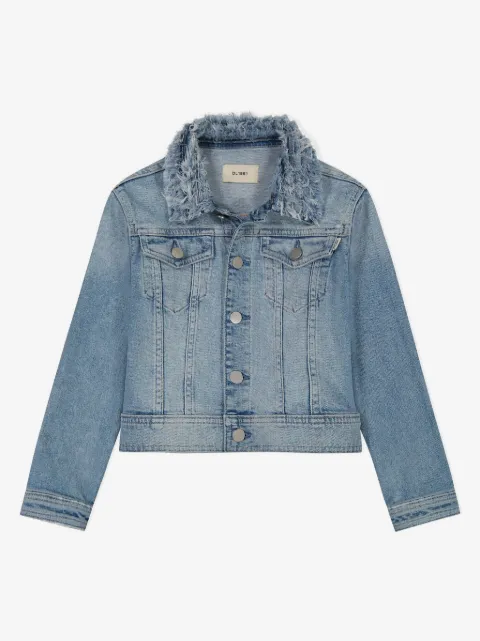 DL1961 KIDS Manning Frayed Denim Trucker jacket
