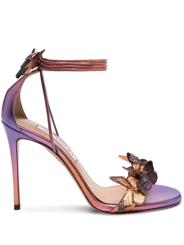 Aquazzura 105mm Papillon Sandals | Pink | FARFETCH