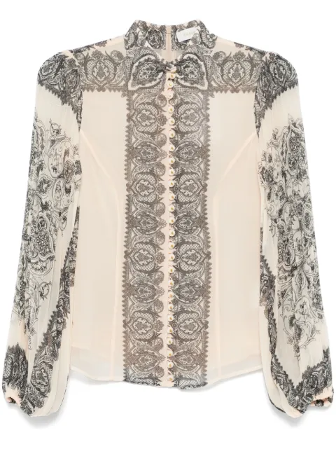 ZIMMERMANN Blusa Sunray com pregas