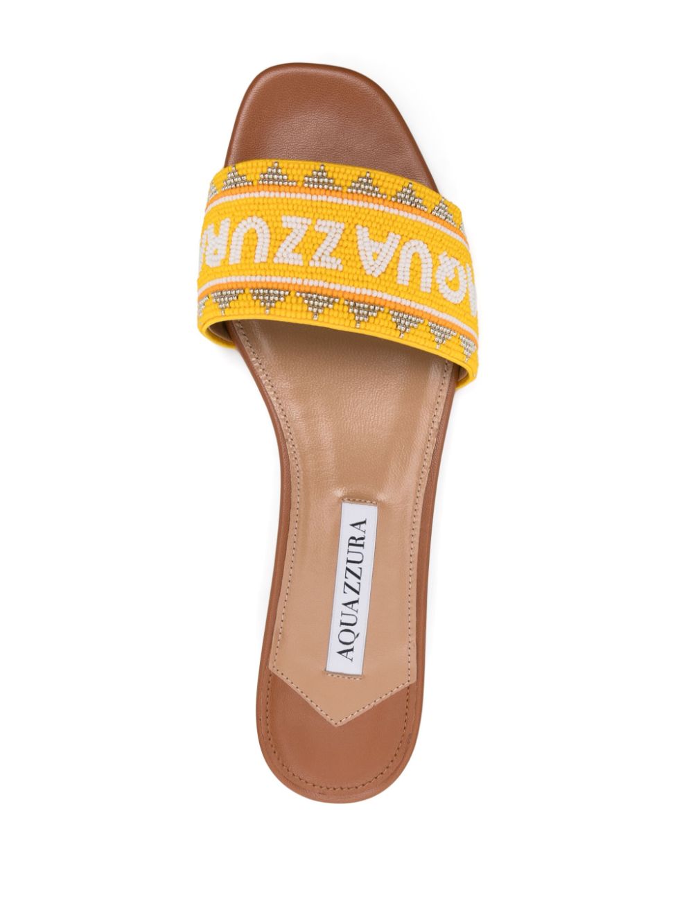 Aquazzura Aqz Beads slippers Geel