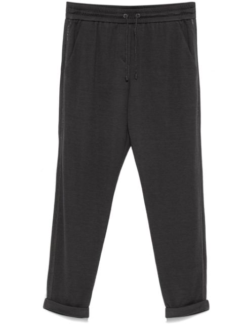 Brunello Cucinelli bead-trim track pants Women