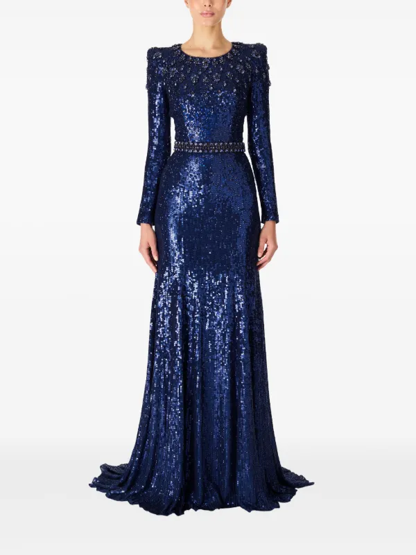 Jenny Packham Georgia Gown | Blue | FARFETCH Jenny Packham Georgia Gown | Blue | FARFETCH