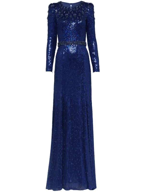 Shops Jenny Packham Cap Sleeve Lace and Crepe Trumpet Gown