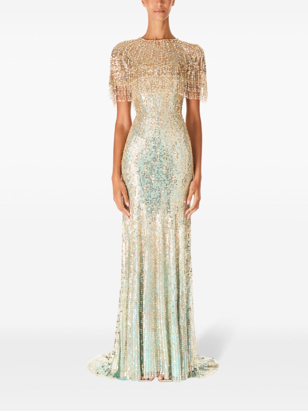 Jenny Packham Top met print - Goud