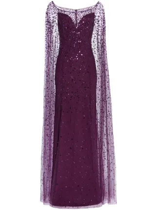 fitted lace wedding dress Shop Elegant Purple Roman Dress for Festive & Wedding Wear main image 0