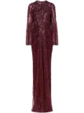 Jenny Packham Anja sequin-embellished gown - Red