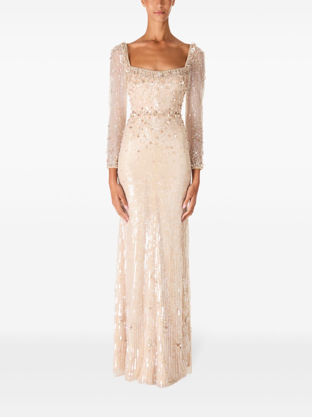 Jenny Packham Kestra jurk - Beige