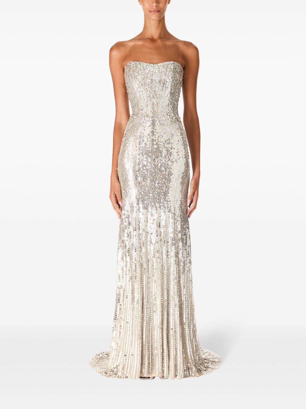 Jenny Packham Sarai jurk - Zilver