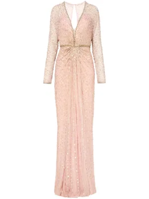 sachin and babi light blue dress Elie Saab Long silk blend tulle dress