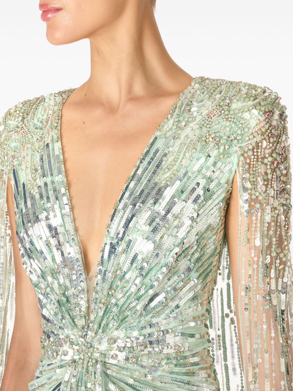 Jenny Packham Gold Rush sequin-embellished gown Women