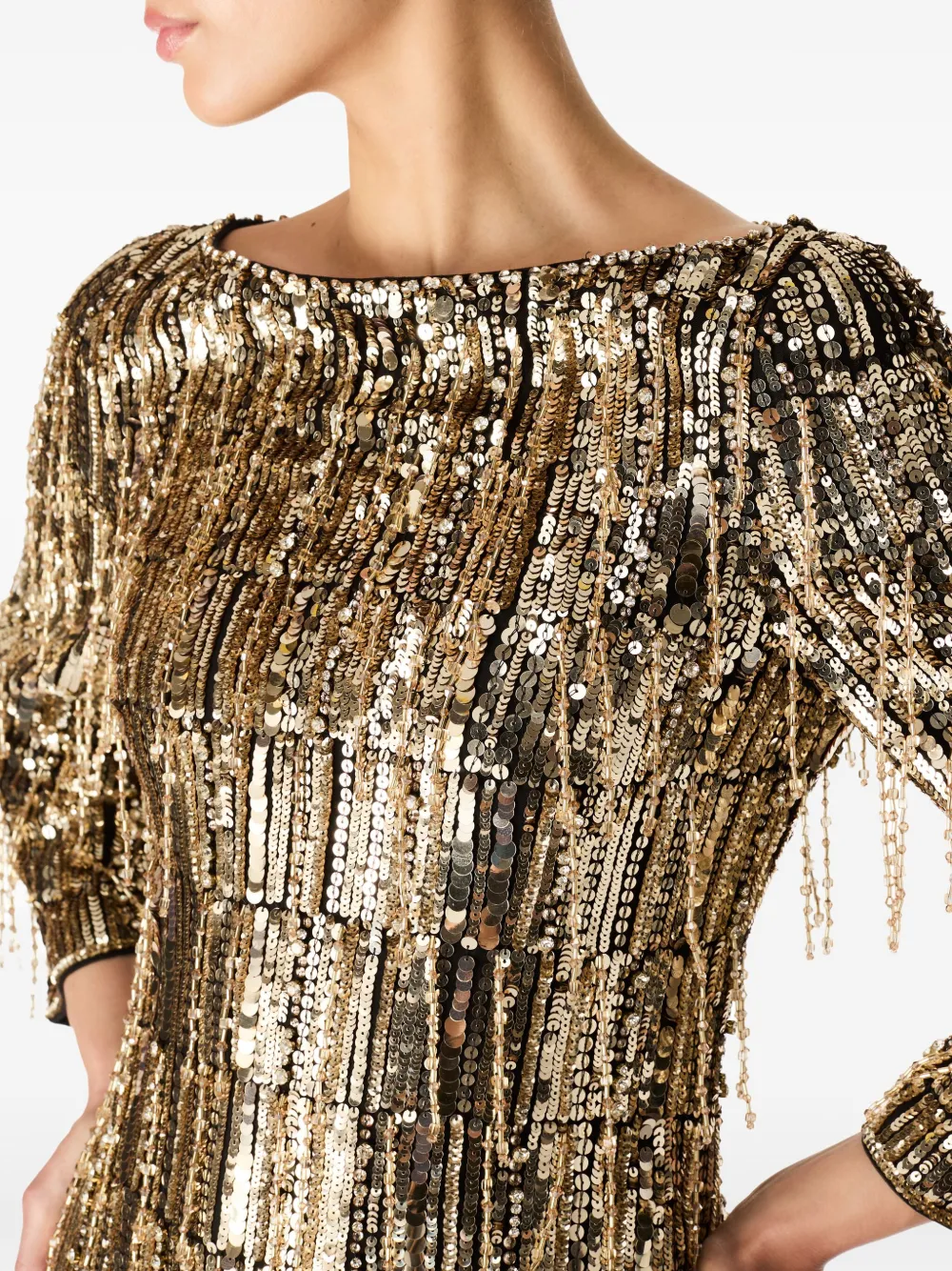 Jenny Packham Eartha avondjurk Goud