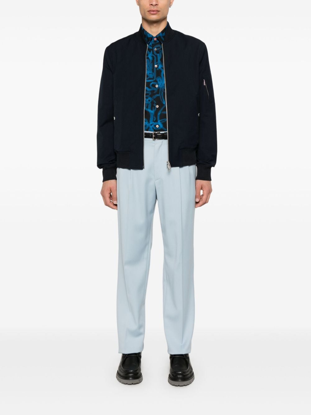 PS Paul Smith Overhemd met abstracte print - Blauw