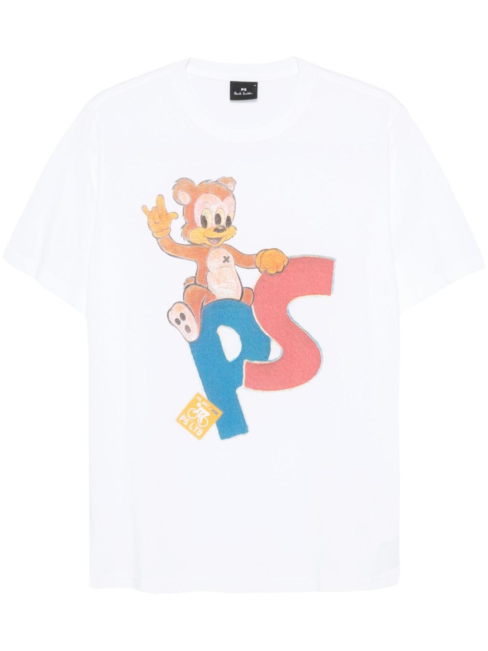 Shop Ps By Paul Smith Printed Organic-cotton T-shirt In White