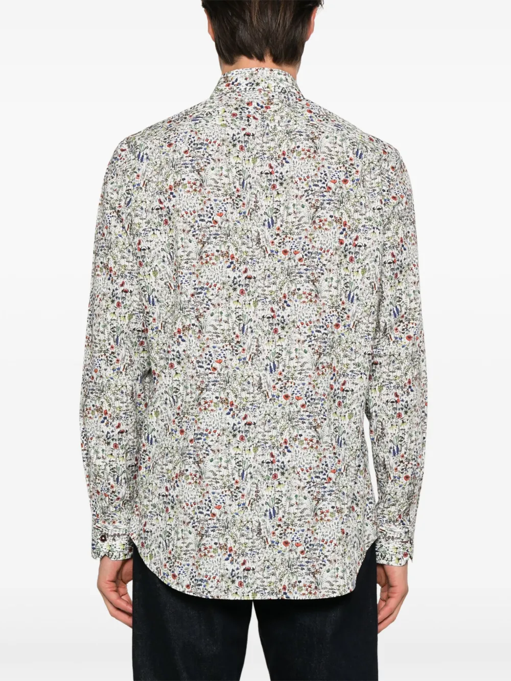 Paul Smith Sketch overhemd met bloemenprint Wit