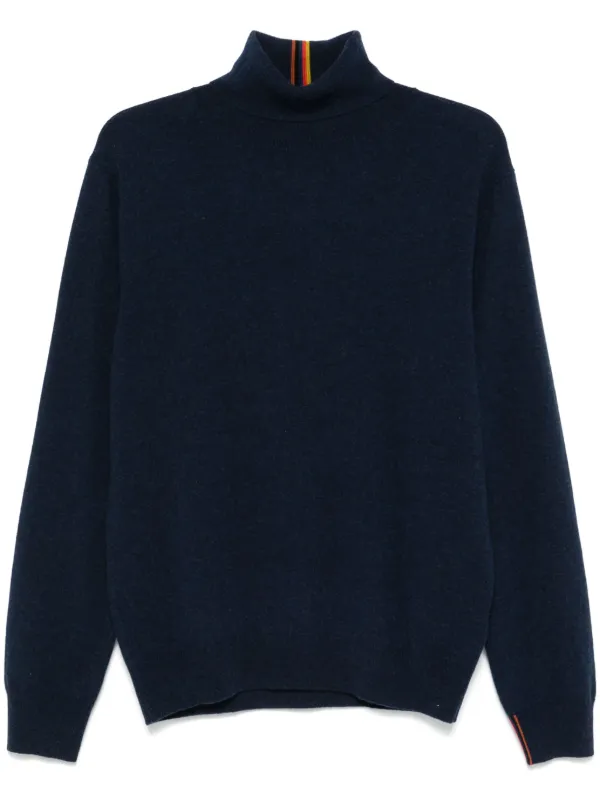 Paul Smith Cashmere Turtleneck Sweater Blue