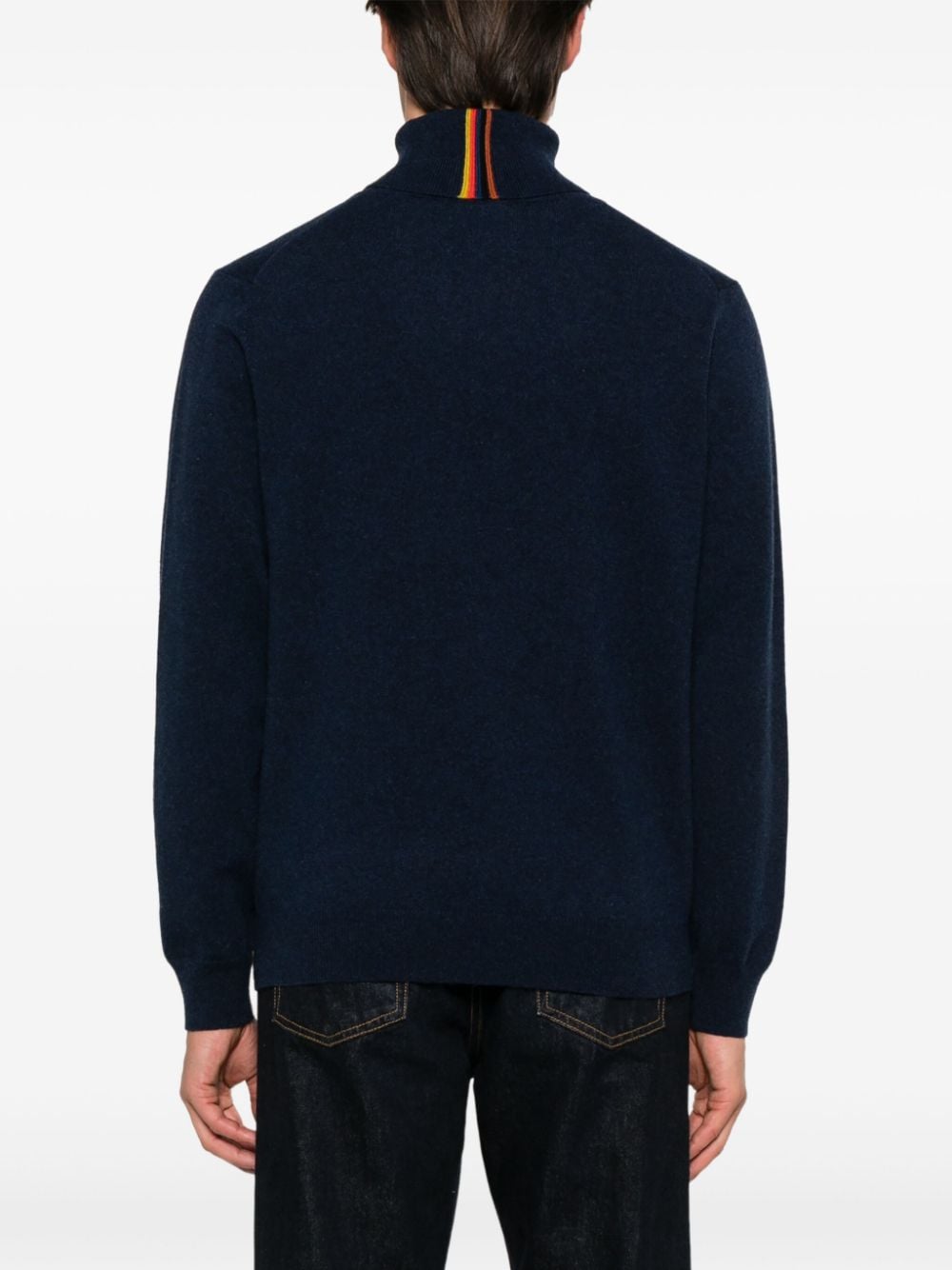 Shop Paul Smith Cashmere Turtleneck Sweater In Blue