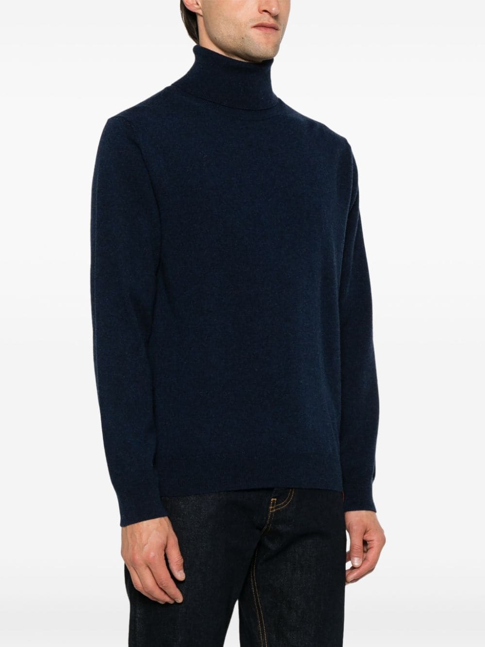 Shop Paul Smith Cashmere Turtleneck Sweater In Blue