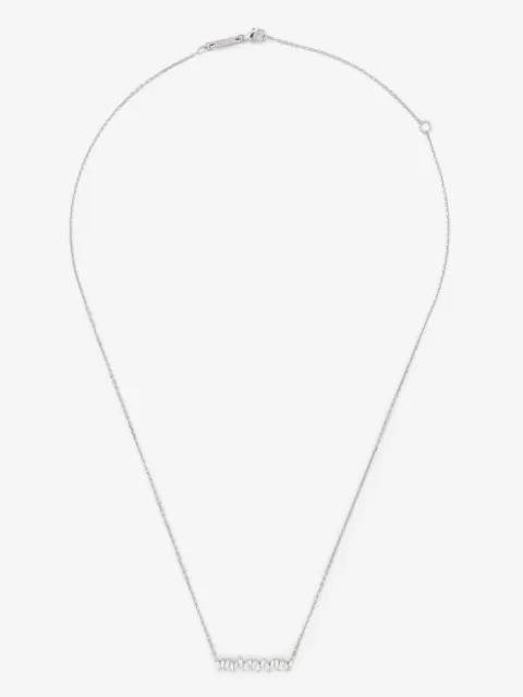 Suzanne Kalan 18kt white gold Bar diamond necklace