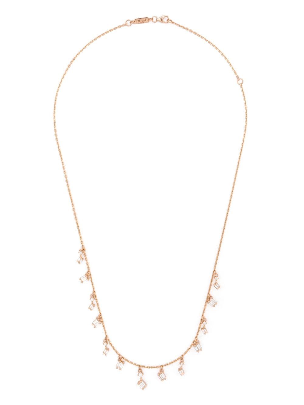 Suzanne Kalan Collana Dangle in oro rosa 18kt con diamanti