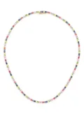 Roxanne First 14kt yellow gold Graduated Rainbow sapphire tennis necklace