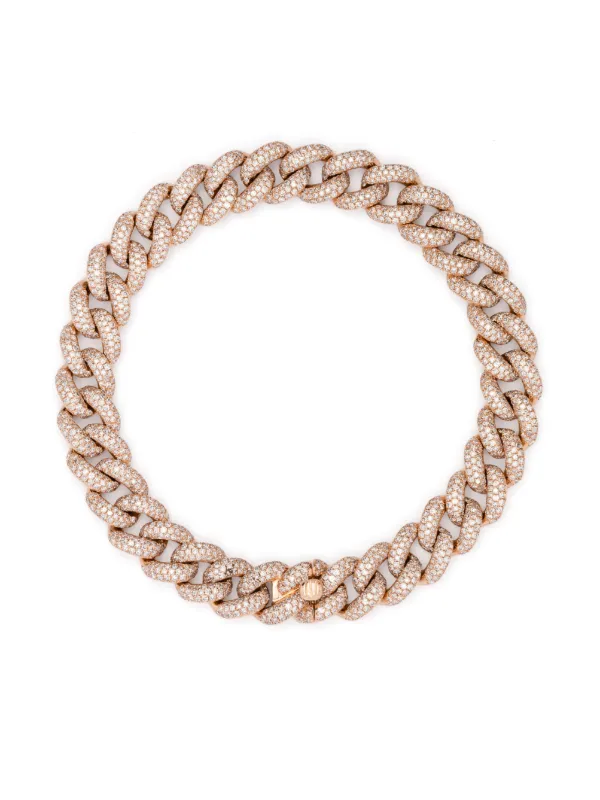 Shay Diamond Pave Essential Link Bracelet in Pink