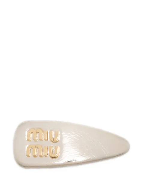 Miu Miu patent leather hair clip