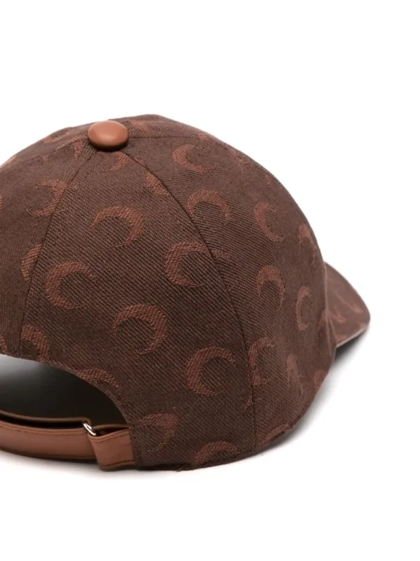 Marine Serre 帽子 UHG049A Moon Jacquard Twill Baseball Cap Moon Jacquard Twill Baseball Cap • Marine Serre
