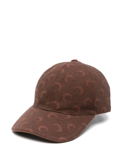 Casquette en sergé à logo en jacquard - Marine Serre - Modalova